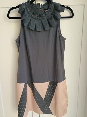 Forever 21 XXI Colorblock Embellished Studded Shift Dress Medium NWOT